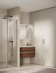 Arredamento per piccoli bagni della collezione "Passepartout" di Artesi