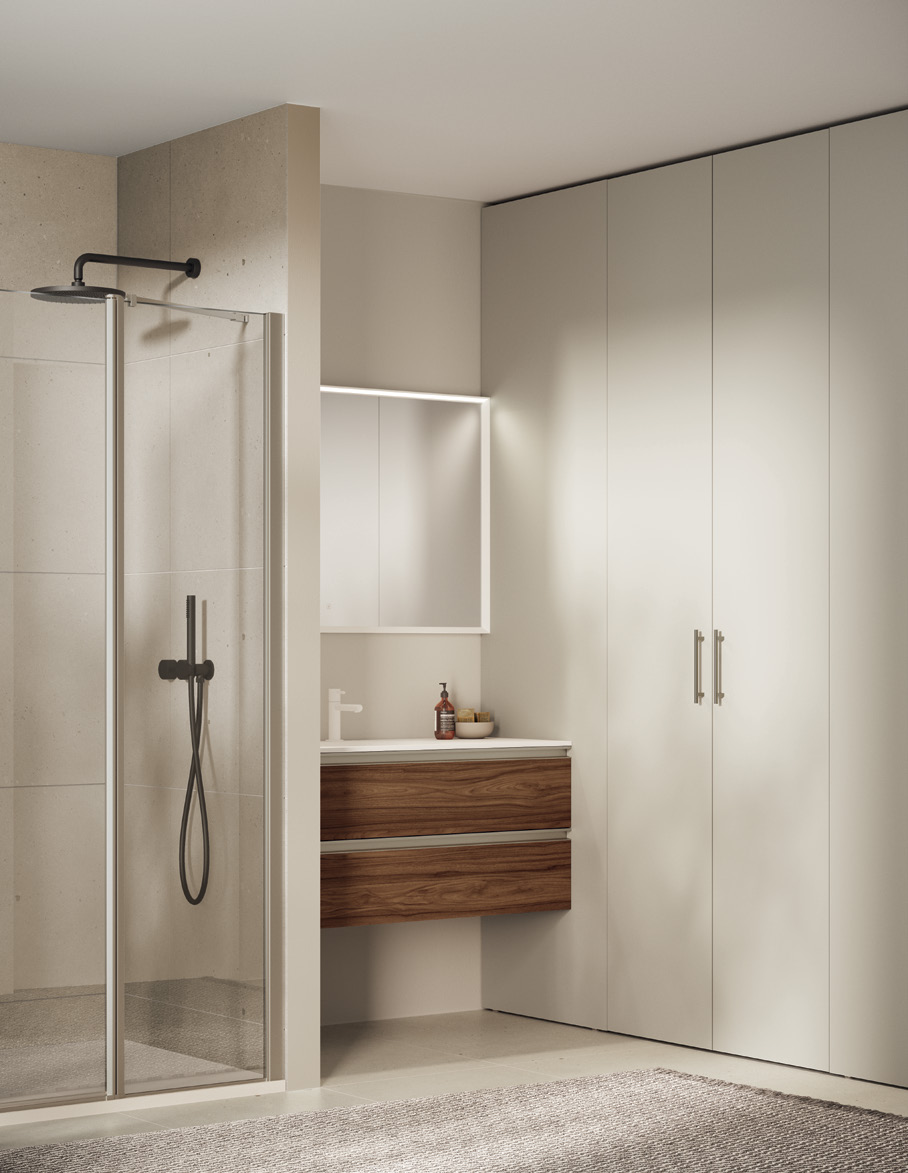 Arredamento per piccoli bagni della collezione "Passepartout" di Artesi