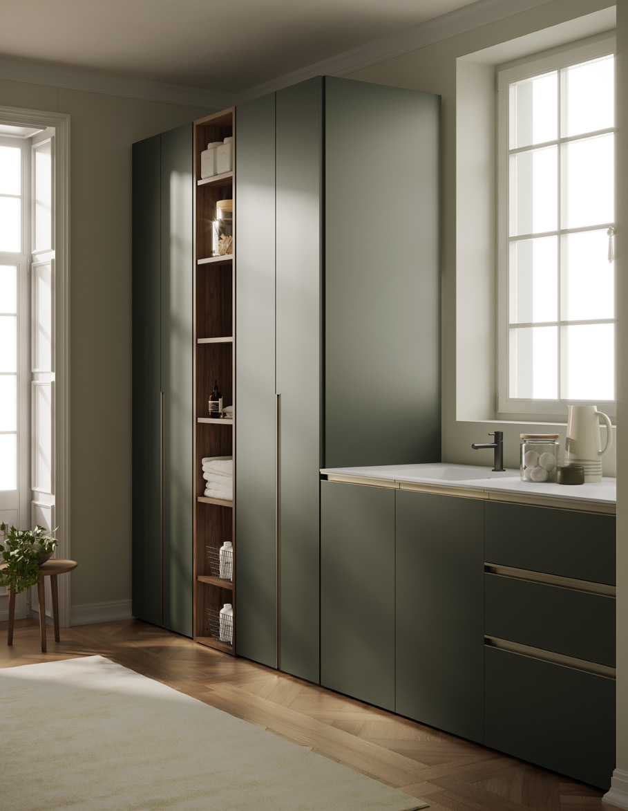 Arredi per lavanderia della collezione "Passepartout" di Artesi